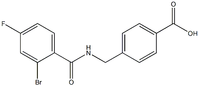 4-{[(2-bromo-4-fluorophenyl)formamido]methyl}benzoic acid Structure