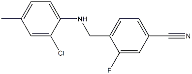 4-{[(2-chloro-4-methylphenyl)amino]methyl}-3-fluorobenzonitrile Structure