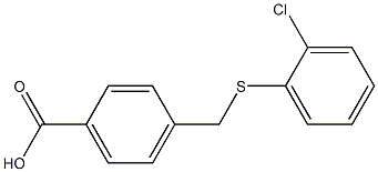 4-{[(2-chlorophenyl)sulfanyl]methyl}benzoic acid Structure