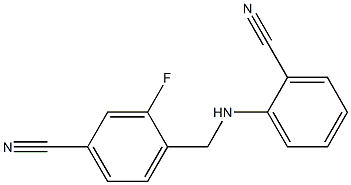 4-{[(2-cyanophenyl)amino]methyl}-3-fluorobenzonitrile 구조식 이미지