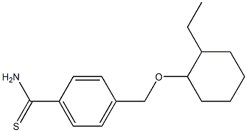 4-{[(2-ethylcyclohexyl)oxy]methyl}benzene-1-carbothioamide 구조식 이미지