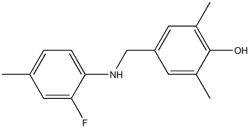 4-{[(2-fluoro-4-methylphenyl)amino]methyl}-2,6-dimethylphenol Structure