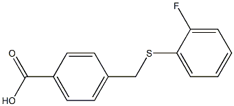 4-{[(2-fluorophenyl)sulfanyl]methyl}benzoic acid Structure