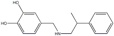 4-{[(2-phenylpropyl)amino]methyl}benzene-1,2-diol 구조식 이미지