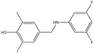 4-{[(3,5-difluorophenyl)amino]methyl}-2,6-dimethylphenol Structure