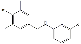 4-{[(3-chlorophenyl)amino]methyl}-2,6-dimethylphenol Structure