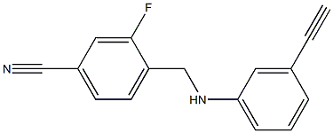 4-{[(3-ethynylphenyl)amino]methyl}-3-fluorobenzonitrile 구조식 이미지