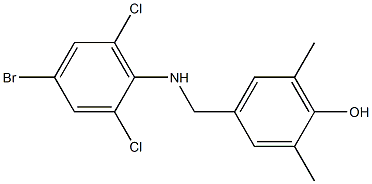 4-{[(4-bromo-2,6-dichlorophenyl)amino]methyl}-2,6-dimethylphenol 구조식 이미지