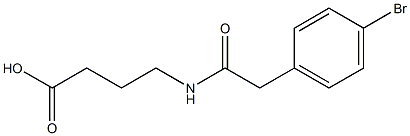 4-{[(4-bromophenyl)acetyl]amino}butanoic acid Structure