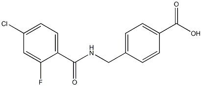 4-{[(4-chloro-2-fluorophenyl)formamido]methyl}benzoic acid 구조식 이미지