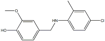 4-{[(4-chloro-2-methylphenyl)amino]methyl}-2-methoxyphenol 구조식 이미지
