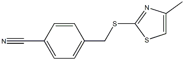 4-{[(4-methyl-1,3-thiazol-2-yl)sulfanyl]methyl}benzonitrile Structure