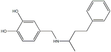 4-{[(4-phenylbutan-2-yl)amino]methyl}benzene-1,2-diol 구조식 이미지
