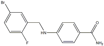 4-{[(5-bromo-2-fluorophenyl)methyl]amino}benzamide 구조식 이미지