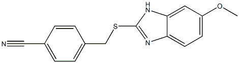 4-{[(6-methoxy-1H-1,3-benzodiazol-2-yl)sulfanyl]methyl}benzonitrile 구조식 이미지