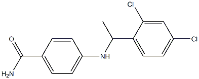 4-{[1-(2,4-dichlorophenyl)ethyl]amino}benzamide 구조식 이미지