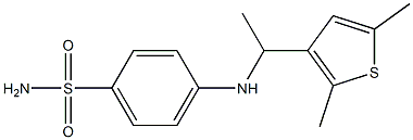 4-{[1-(2,5-dimethylthiophen-3-yl)ethyl]amino}benzene-1-sulfonamide Structure
