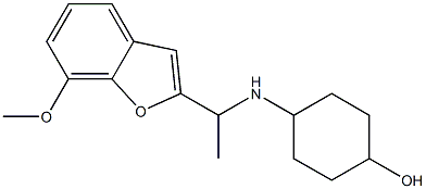 4-{[1-(7-methoxy-1-benzofuran-2-yl)ethyl]amino}cyclohexan-1-ol 구조식 이미지