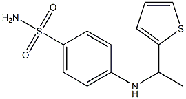 4-{[1-(thiophen-2-yl)ethyl]amino}benzene-1-sulfonamide 구조식 이미지