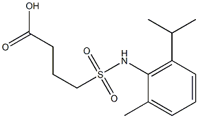 4-{[2-methyl-6-(propan-2-yl)phenyl]sulfamoyl}butanoic acid Structure