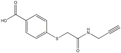 4-{[2-oxo-2-(prop-2-ynylamino)ethyl]thio}benzoic acid 구조식 이미지