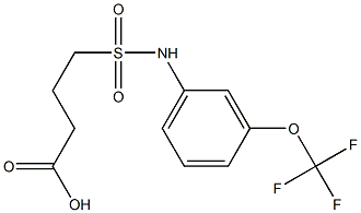 4-{[3-(trifluoromethoxy)phenyl]sulfamoyl}butanoic acid Structure