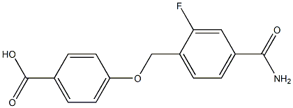 4-{[4-(aminocarbonyl)-2-fluorobenzyl]oxy}benzoic acid 구조식 이미지