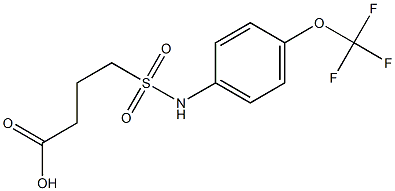 4-{[4-(trifluoromethoxy)phenyl]sulfamoyl}butanoic acid Structure