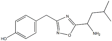 4-{[5-(1-amino-3-methylbutyl)-1,2,4-oxadiazol-3-yl]methyl}phenol 구조식 이미지