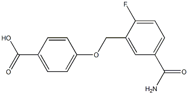 4-{[5-(aminocarbonyl)-2-fluorobenzyl]oxy}benzoic acid Structure