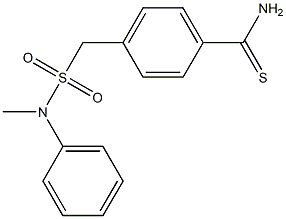 4-{[methyl(phenyl)sulfamoyl]methyl}benzene-1-carbothioamide 구조식 이미지