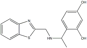 4-{1-[(1,3-benzothiazol-2-ylmethyl)amino]ethyl}benzene-1,3-diol 구조식 이미지