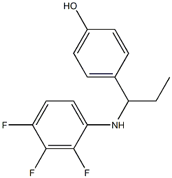 4-{1-[(2,3,4-trifluorophenyl)amino]propyl}phenol Structure