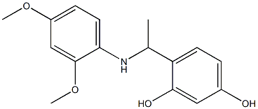 4-{1-[(2,4-dimethoxyphenyl)amino]ethyl}benzene-1,3-diol Structure