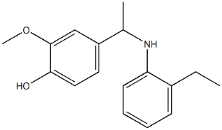 4-{1-[(2-ethylphenyl)amino]ethyl}-2-methoxyphenol Structure