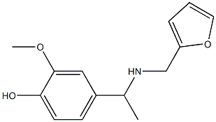 4-{1-[(2-furylmethyl)amino]ethyl}-2-methoxyphenol 구조식 이미지