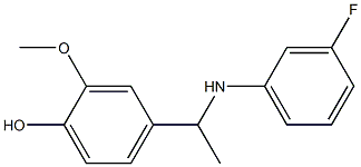 4-{1-[(3-fluorophenyl)amino]ethyl}-2-methoxyphenol Structure