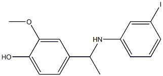 4-{1-[(3-iodophenyl)amino]ethyl}-2-methoxyphenol 구조식 이미지