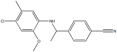 4-{1-[(4-chloro-2-methoxy-5-methylphenyl)amino]ethyl}benzonitrile Structure