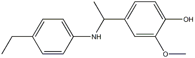 4-{1-[(4-ethylphenyl)amino]ethyl}-2-methoxyphenol 구조식 이미지