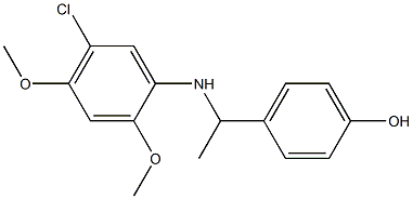 4-{1-[(5-chloro-2,4-dimethoxyphenyl)amino]ethyl}phenol 구조식 이미지