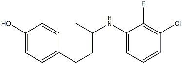 4-{3-[(3-chloro-2-fluorophenyl)amino]butyl}phenol 구조식 이미지