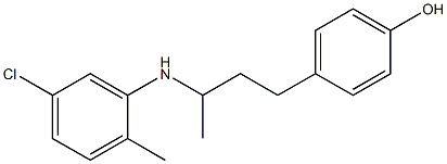 4-{3-[(5-chloro-2-methylphenyl)amino]butyl}phenol Structure