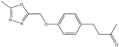 4-{4-[(5-methyl-1,3,4-oxadiazol-2-yl)methoxy]phenyl}butan-2-one 구조식 이미지