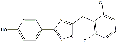 4-{5-[(2-chloro-6-fluorophenyl)methyl]-1,2,4-oxadiazol-3-yl}phenol Structure