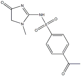 4-acetyl-N-(1-methyl-4-oxo-4,5-dihydro-1H-imidazol-2-yl)benzene-1-sulfonamide 구조식 이미지