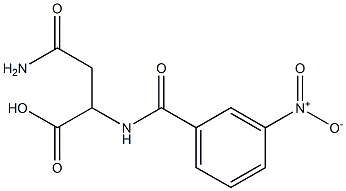 4-amino-2-[(3-nitrobenzoyl)amino]-4-oxobutanoic acid 구조식 이미지