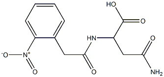 4-amino-2-{[(2-nitrophenyl)acetyl]amino}-4-oxobutanoic acid Structure