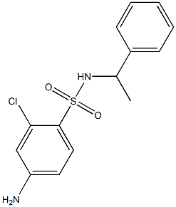 4-amino-2-chloro-N-(1-phenylethyl)benzene-1-sulfonamide Structure