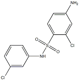 4-amino-2-chloro-N-(3-chlorophenyl)benzene-1-sulfonamide 구조식 이미지